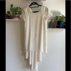 Dress the Population White Dress with Sequins